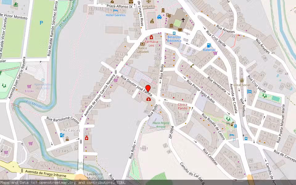 Mapa de Subasta Inmueble (Vivienda) en Betanzos, A Coruña