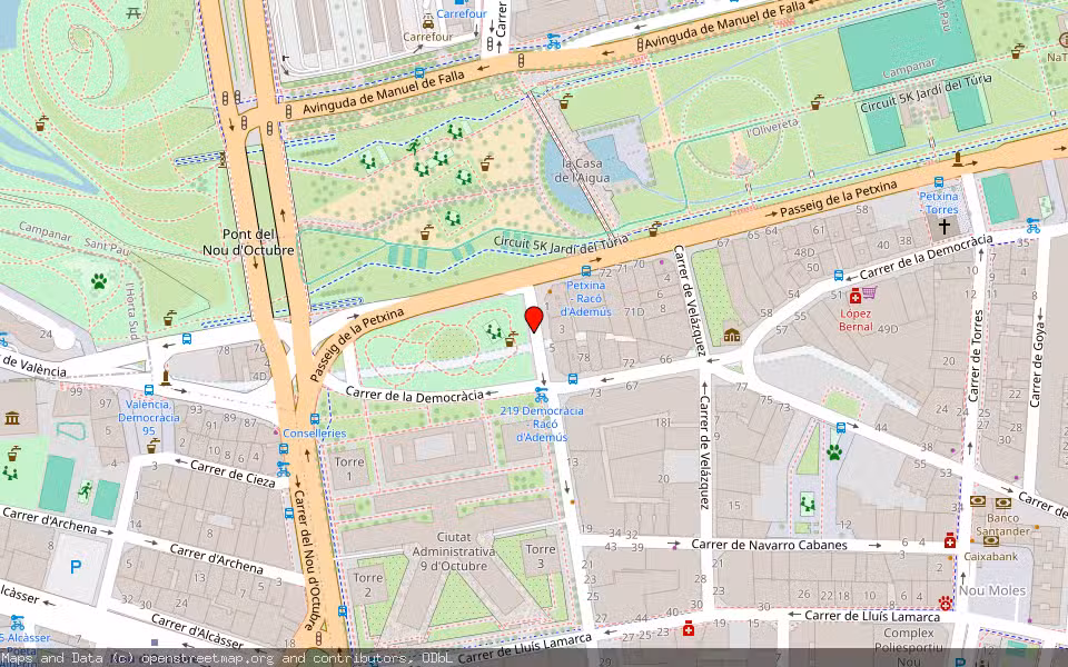 Mapa de Subasta Inmueble (Vivienda) en Valencia, Valencia/València