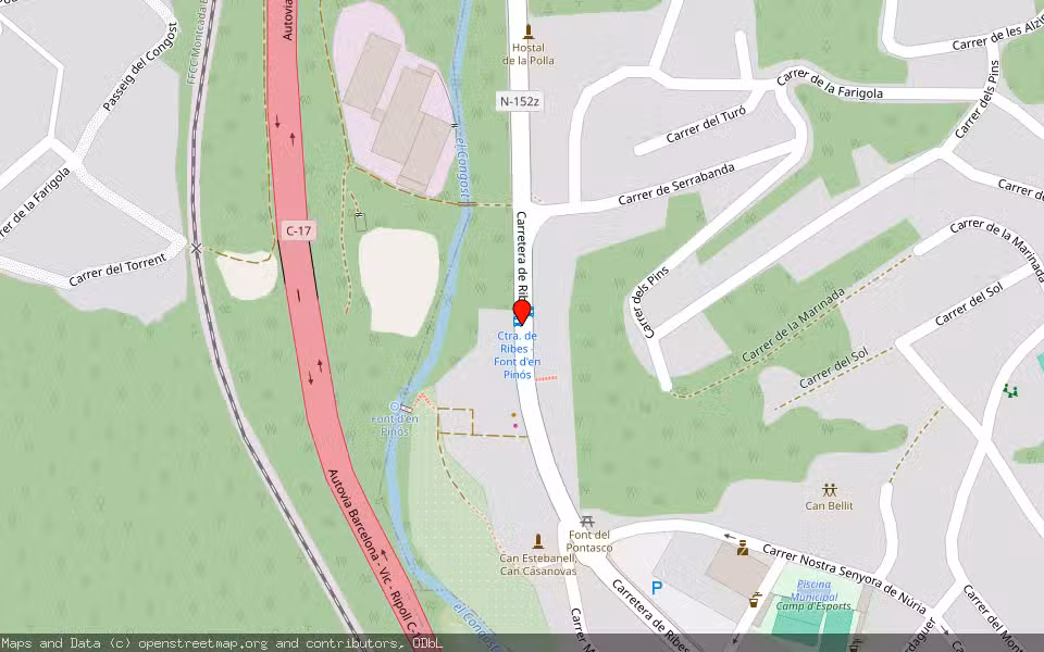 Mapa de Subasta Inmueble (Garaje) en Aiguafreda, Barcelona