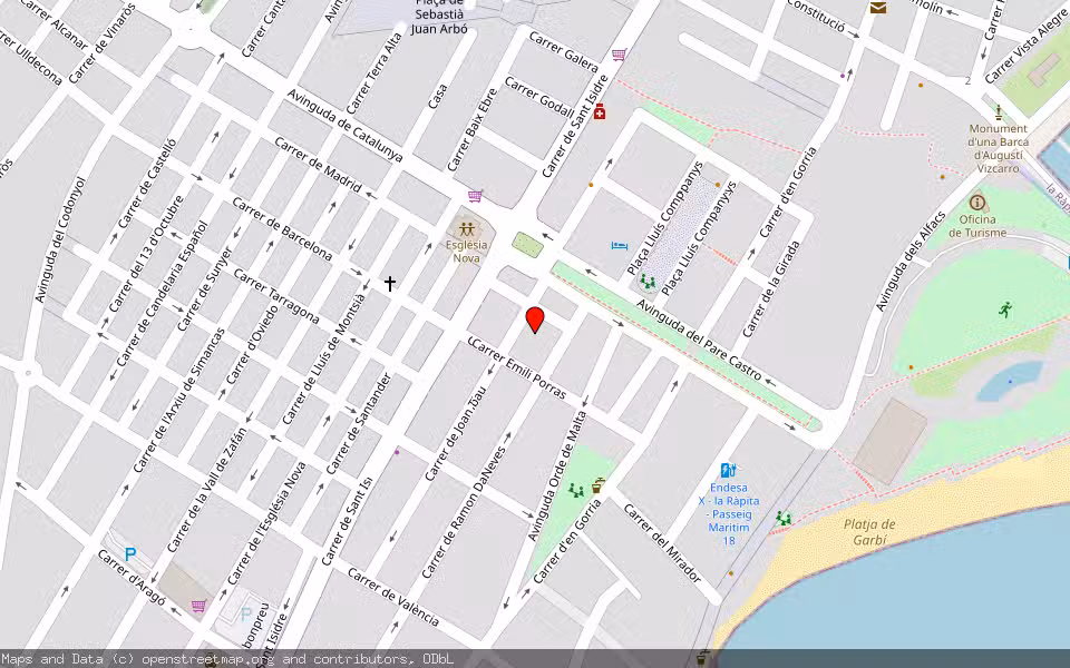 Mapa de Subasta Inmueble (Vivienda) en La Rápita, Tarragona