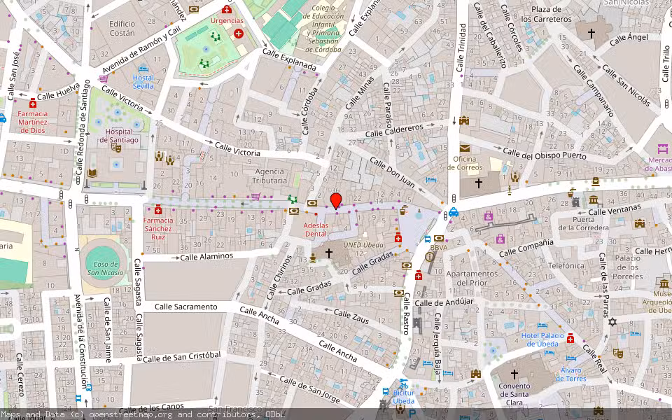 Mapa de Subasta Inmueble (Local comercial) en Ubeda, Jaén