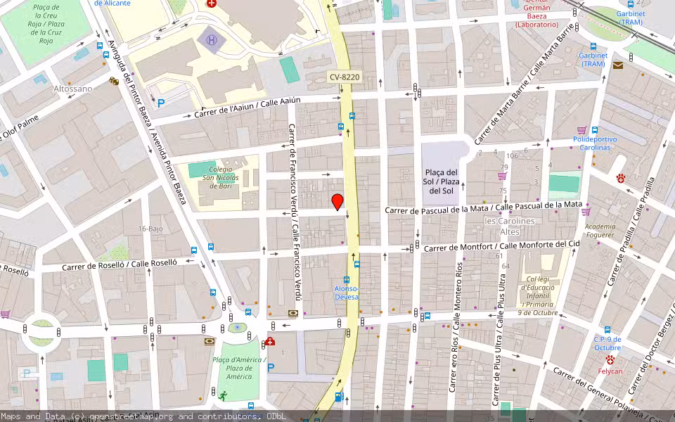 Mapa de Subasta Inmueble (Vivienda) en Alicante, Alicante/Alacant
