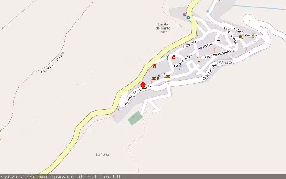 Mapa de Subasta Inmueble (Vivienda) en Algatocin, Málaga