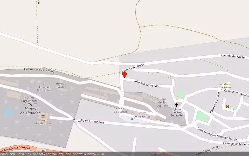 Mapa de Subasta Inmueble (Vivienda) en Almaden, Ciudad Real