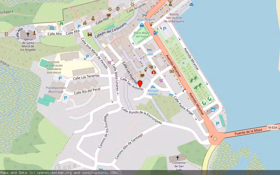 Mapa de Subasta Inmueble (Local comercial) en San Vicente De La Barquera, Cantabria