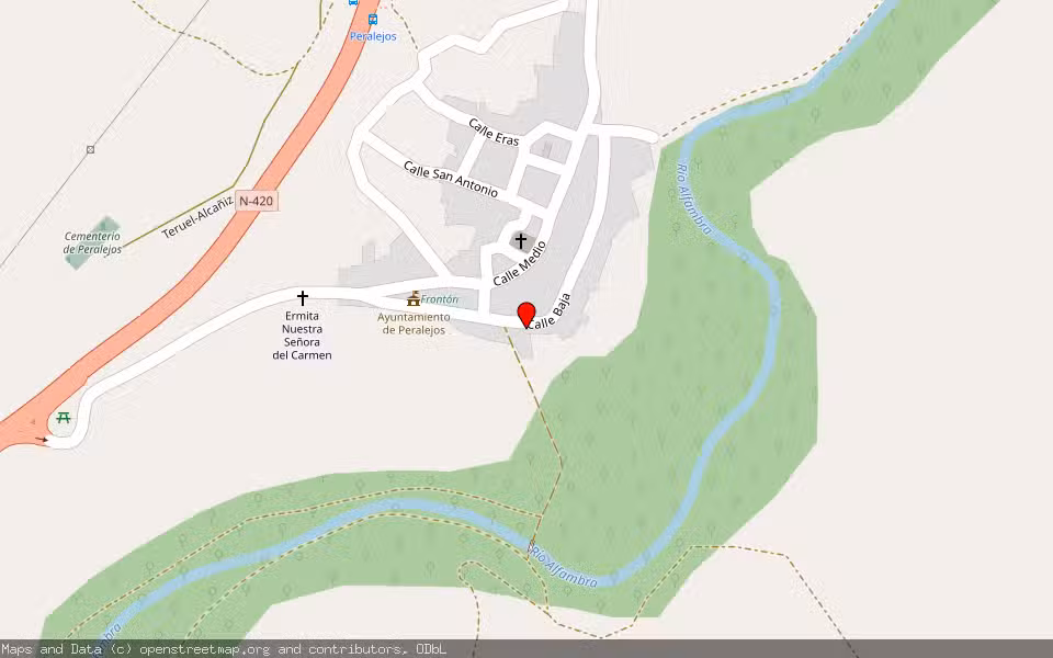 Mapa de Subasta Inmueble (Solar) en Peralejos, Teruel