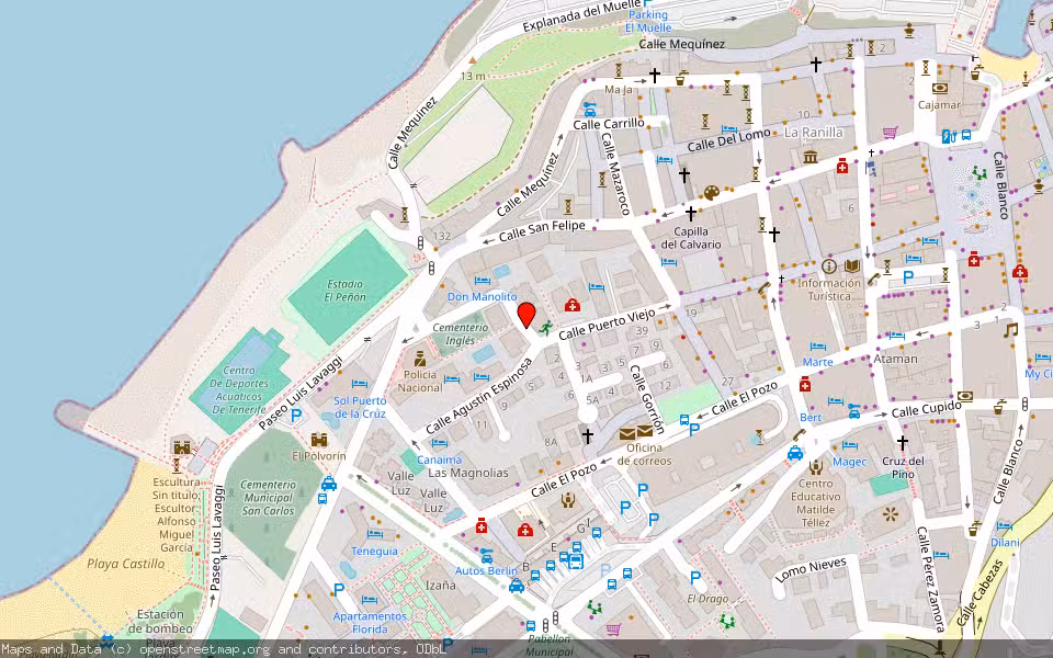 Mapa de Subasta Inmueble (Vivienda) en Puerto De La Cruz, Santa Cruz de Tenerife