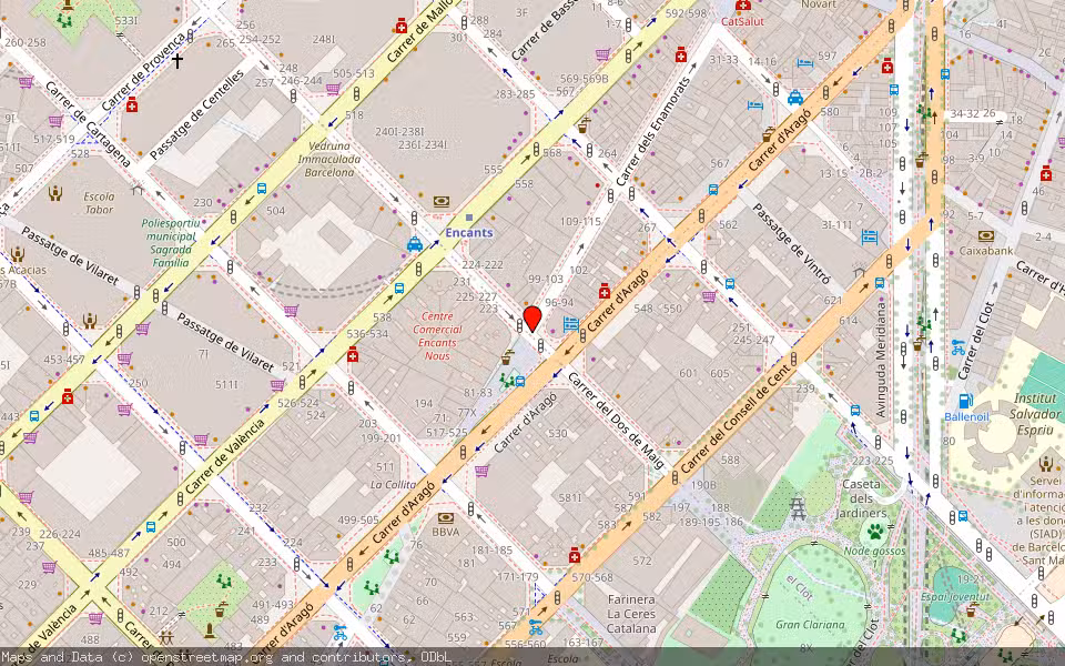 Mapa de Subasta Inmueble (Vivienda) en Barcelona