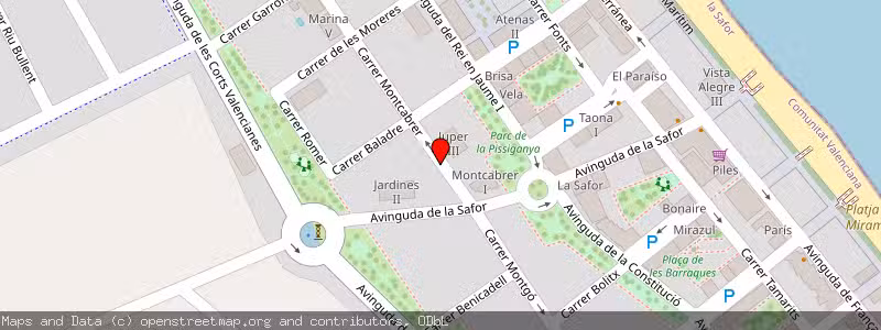 Mapa de Subasta de Inmueble (Vivienda) en Miramar, Valencia 