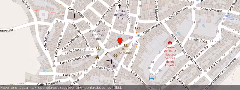 Mapa de Subasta de Inmueble (Vivienda) en Fuentes De León, Badajoz 