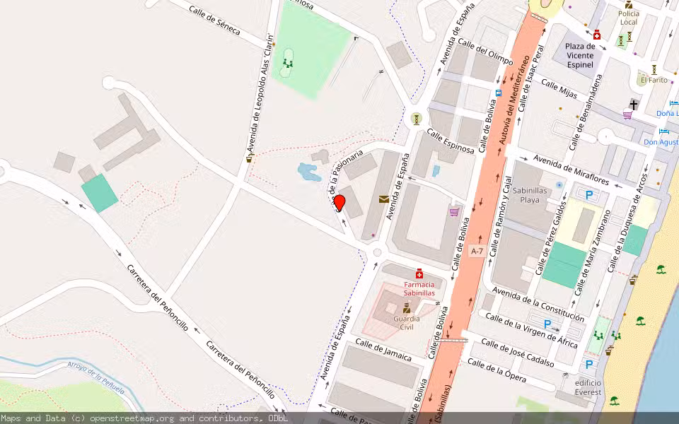 Mapa de Subasta Inmueble (Vivienda) en Manilva, Málaga
