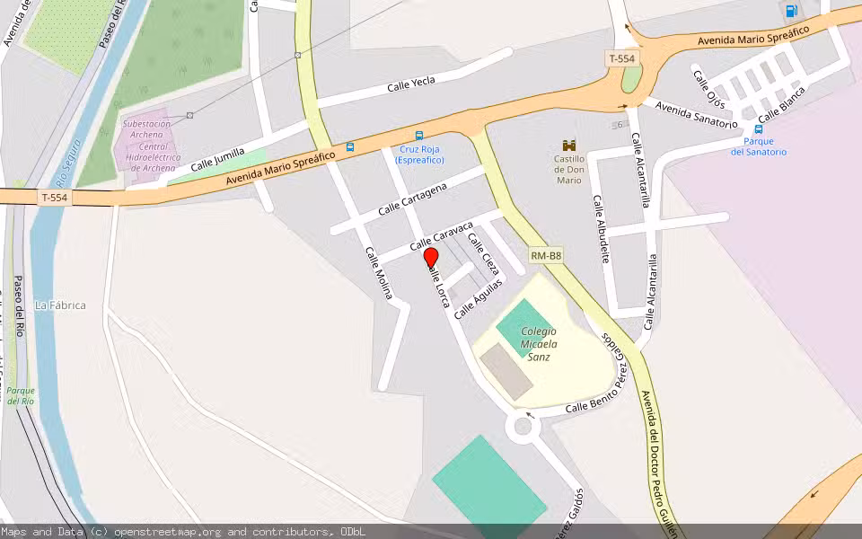 Mapa de Subasta Inmueble (Vivienda) en Archena, Murcia