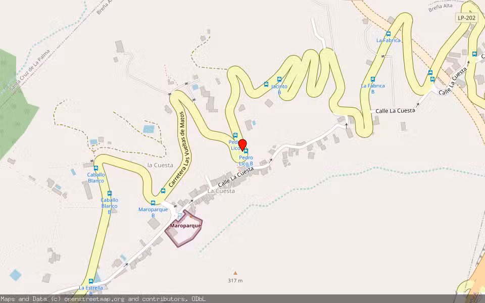 Mapa de Subasta Inmueble (Finca rústica) en Breña Alta, Santa Cruz de Tenerife