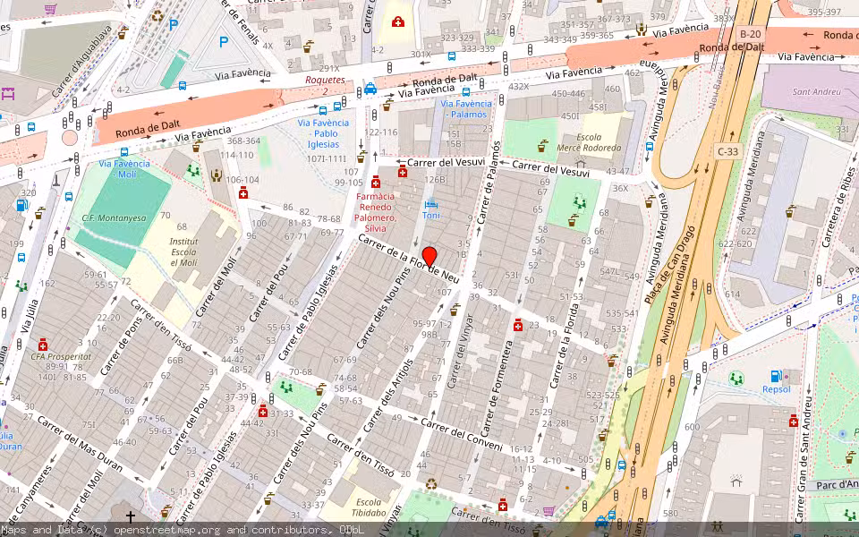 Mapa de Subasta Inmueble (Vivienda) en Barcelona