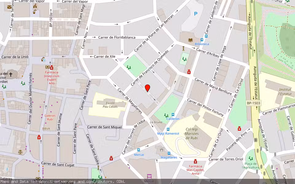 Mapa de Subasta Inmueble (Garaje) en Rubí, Barcelona