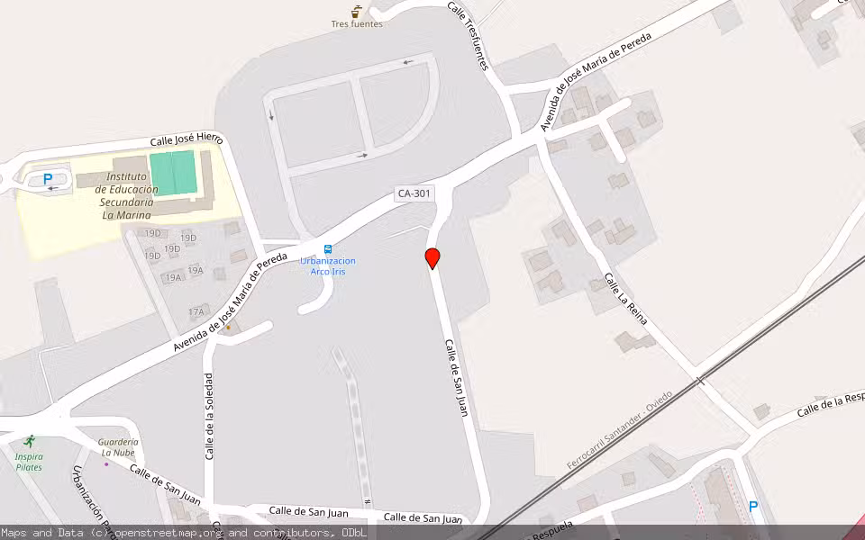Mapa de Subasta Inmueble (Garaje) en Santa Cruz De Bezana, Cantabria