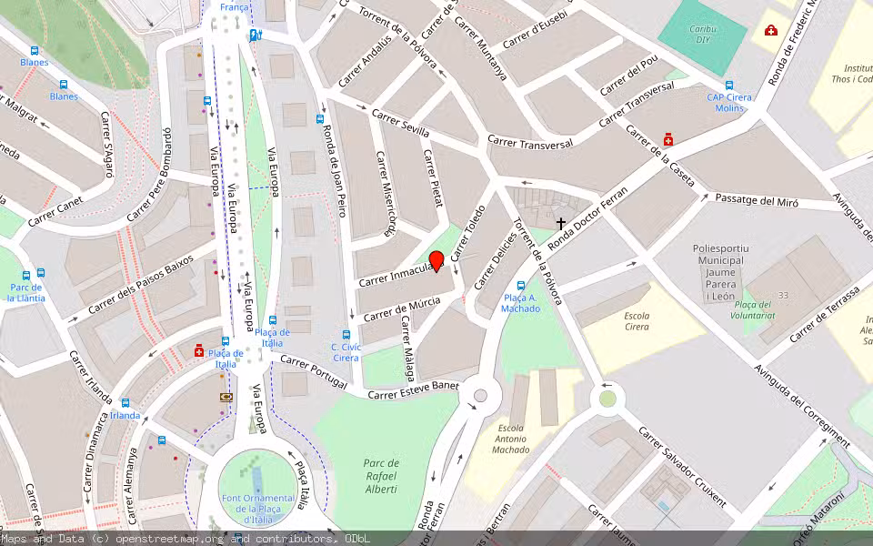 Mapa de Subasta Inmueble (Garaje) en Mataró, Barcelona