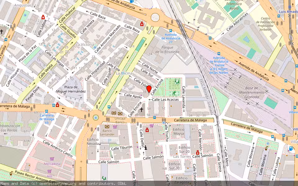 Mapa de Subasta Inmueble (Vivienda) en Granada