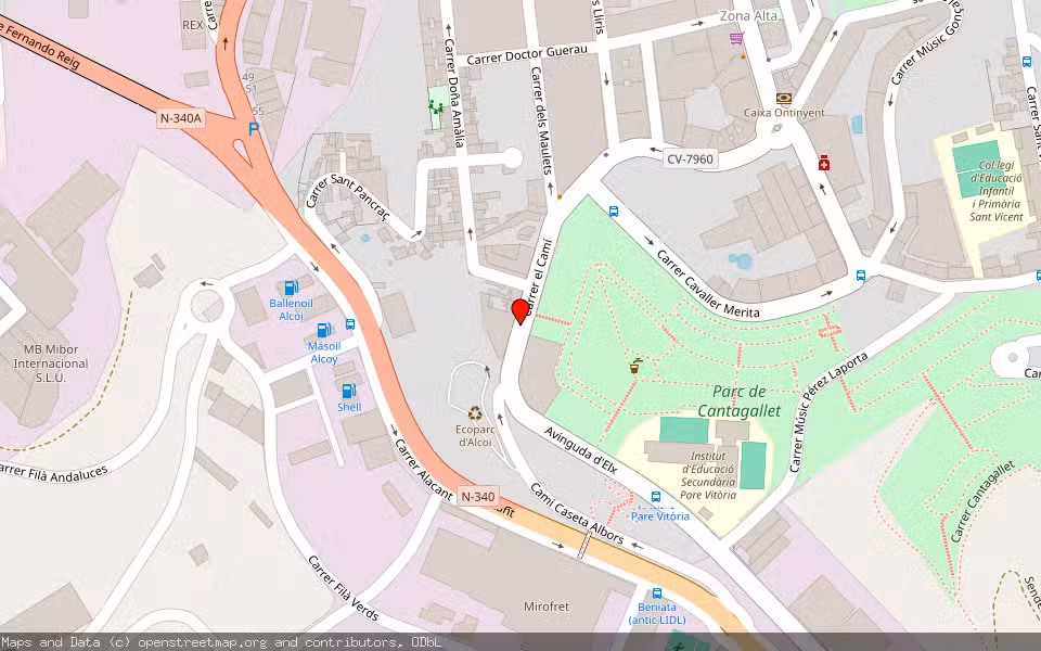 Mapa de Subasta Inmueble (Vivienda) en Alcoy, Alicante/Alacant