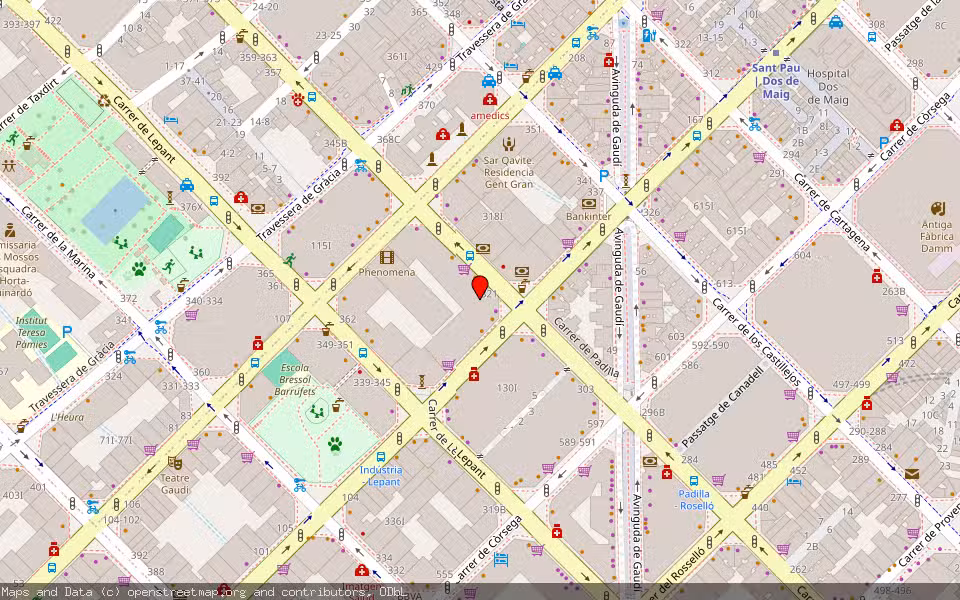 Mapa de Subasta Inmueble (Vivienda) en Barcelona