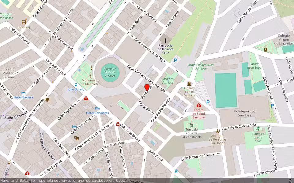 Mapa de Subasta Inmueble (Vivienda) en Linares, Jaén