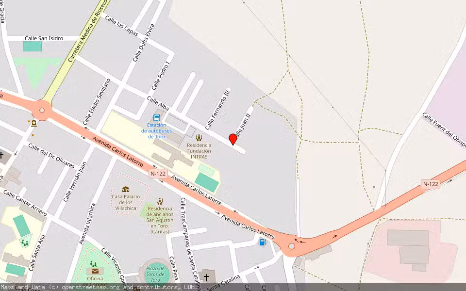 Mapa de Subasta Inmueble (Vivienda) en Toro, Zamora