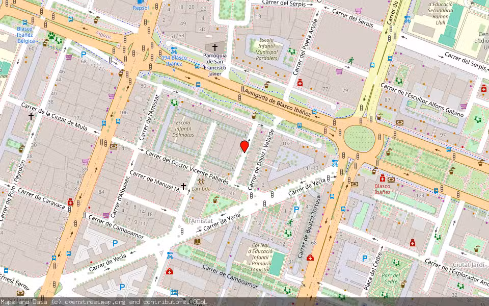 Mapa de Subasta Inmueble (Garaje) en Valencia, Valencia/València