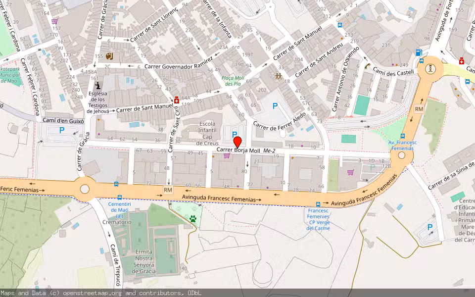 Mapa de Subasta Inmueble (Garaje) en Maó, Illes Balears