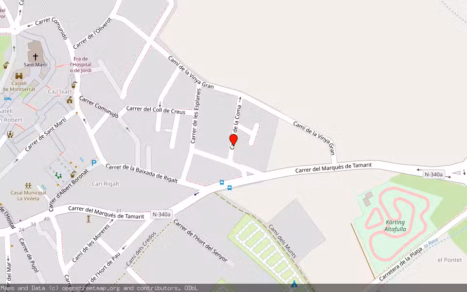 Mapa de Subasta Inmueble (Vivienda) en Altafulla, Tarragona