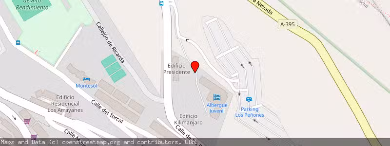 Mapa de Subasta de Inmueble (Vivienda) en Monachil, Granada 