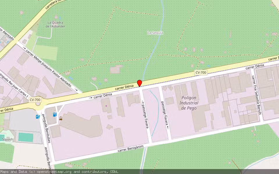 Mapa de Subasta Inmueble (Otros) en Pego, Alicante/Alacant