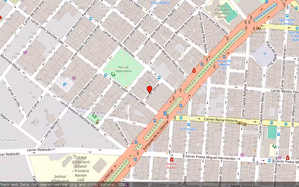 Mapa de Subasta Inmueble (Garaje) en Elche, Alicante/Alacant