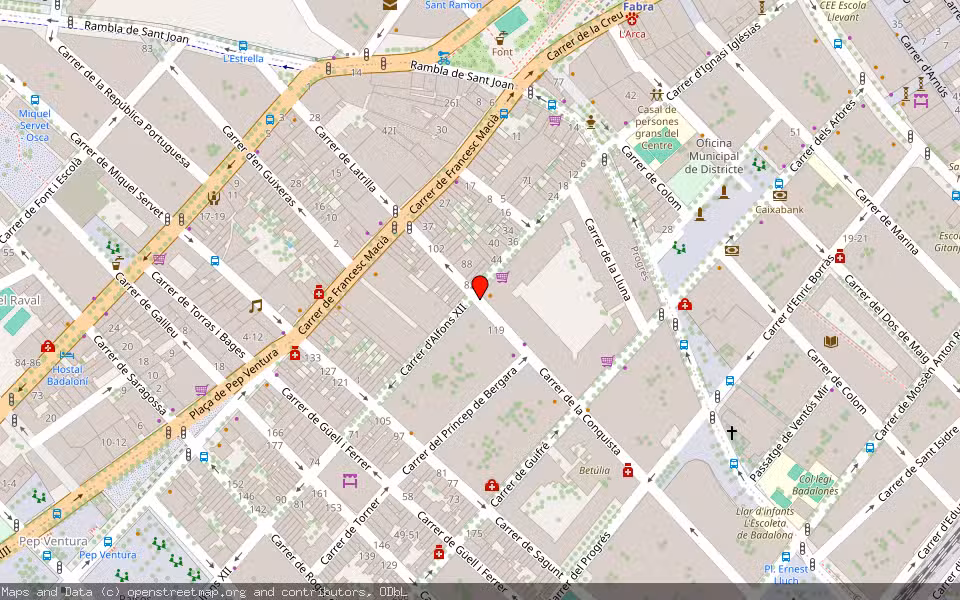Mapa de Subasta Inmueble (Vivienda) en Badalona, Barcelona