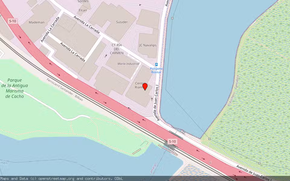 Mapa de Subasta Inmueble (Nave industrial) en Camargo, Cantabria