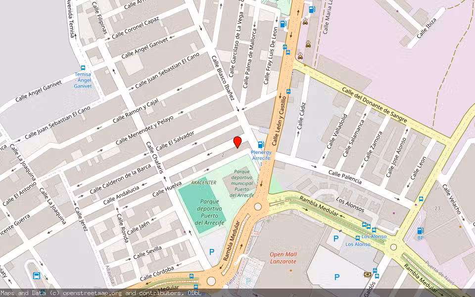 Mapa de Subasta Inmueble (Vivienda) en Arrecife, Las Palmas