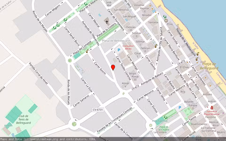 Mapa de Subasta Inmueble (Vivienda) en Bellreguard, Valencia/València