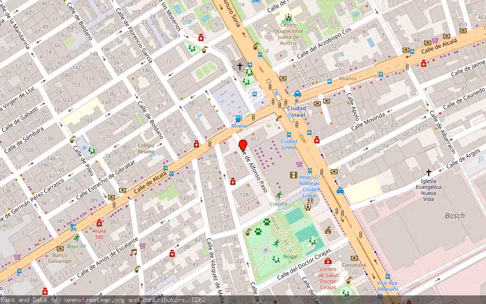 Mapa de Subasta Inmueble (Local comercial) en Madrid