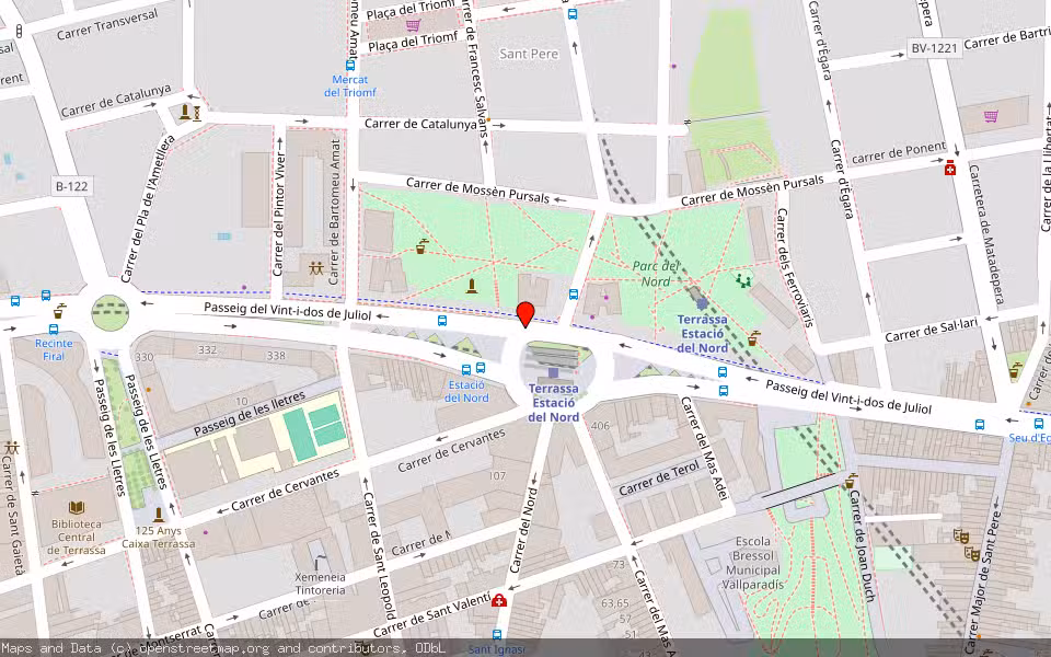 Mapa de Subasta Inmueble (Garaje) en Terrassa, Barcelona