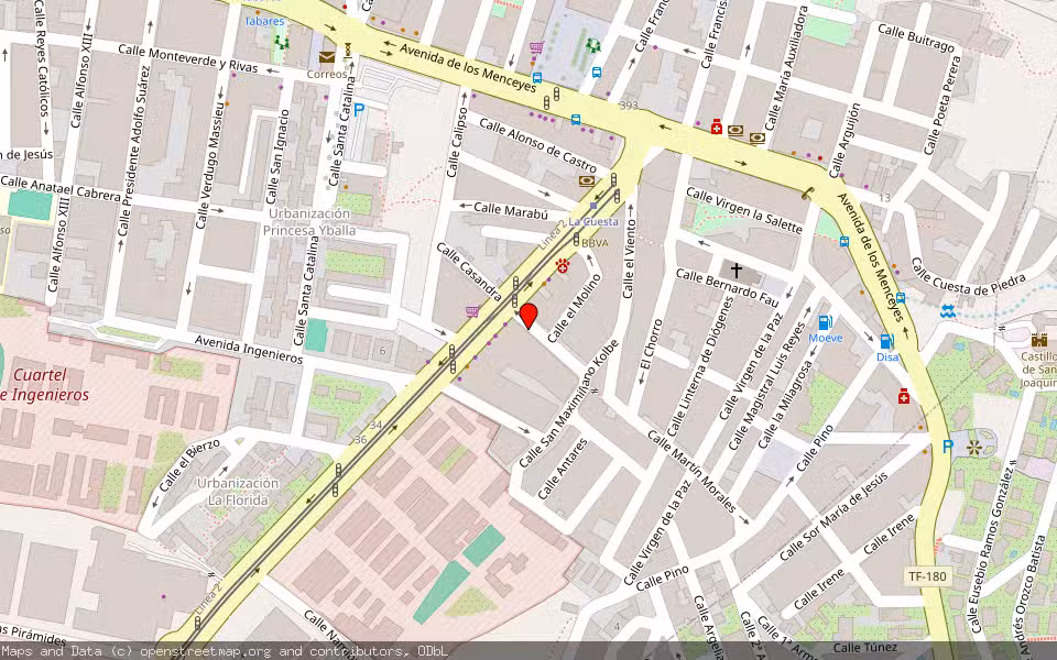 Mapa de Subasta Inmueble (Vivienda) en La Cuesta, Santa Cruz de Tenerife