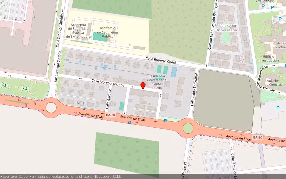 Mapa de Subasta Inmueble (Vivienda) en Badajoz