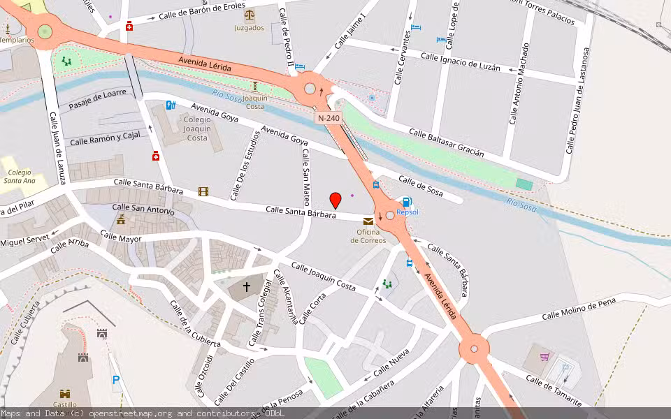 Mapa de Subasta Inmueble (Vivienda) en Monzon, Huesca