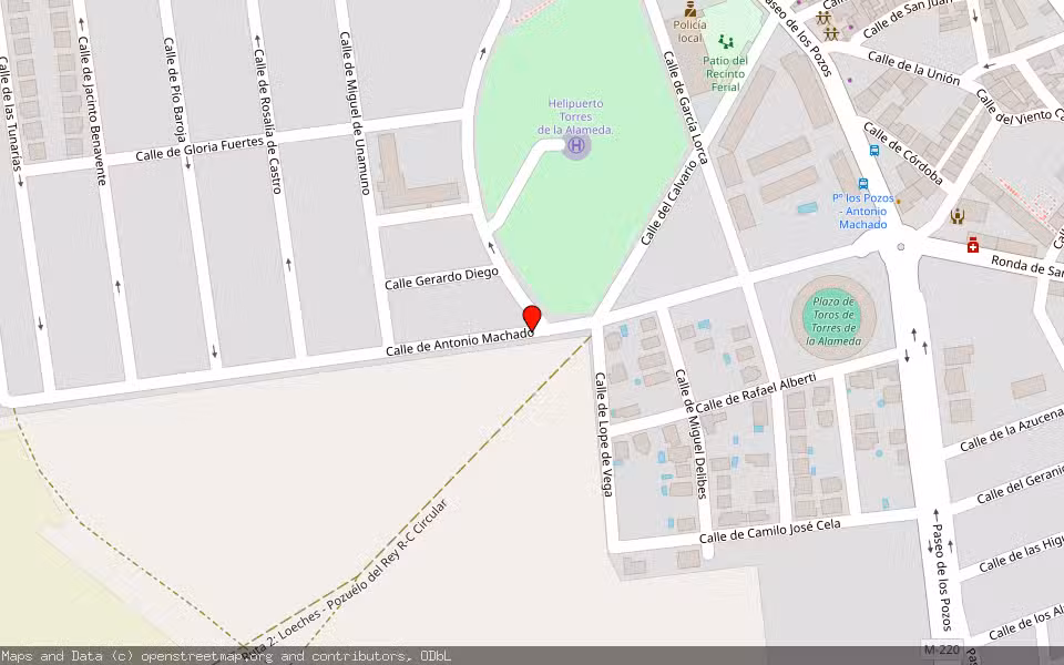 Mapa de Subasta Inmueble (Otros) en Torres De La Alameda, Madrid