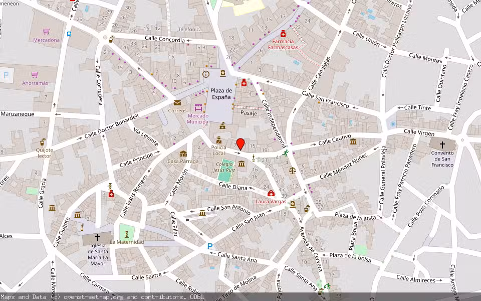 Mapa de Subasta Inmueble (Vivienda) en Alcazar De San Juan, Ciudad Real