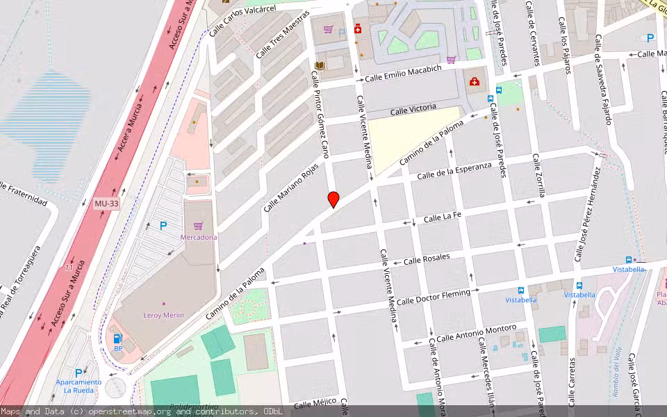 Mapa de Subasta Inmueble (Vivienda) en Murcia