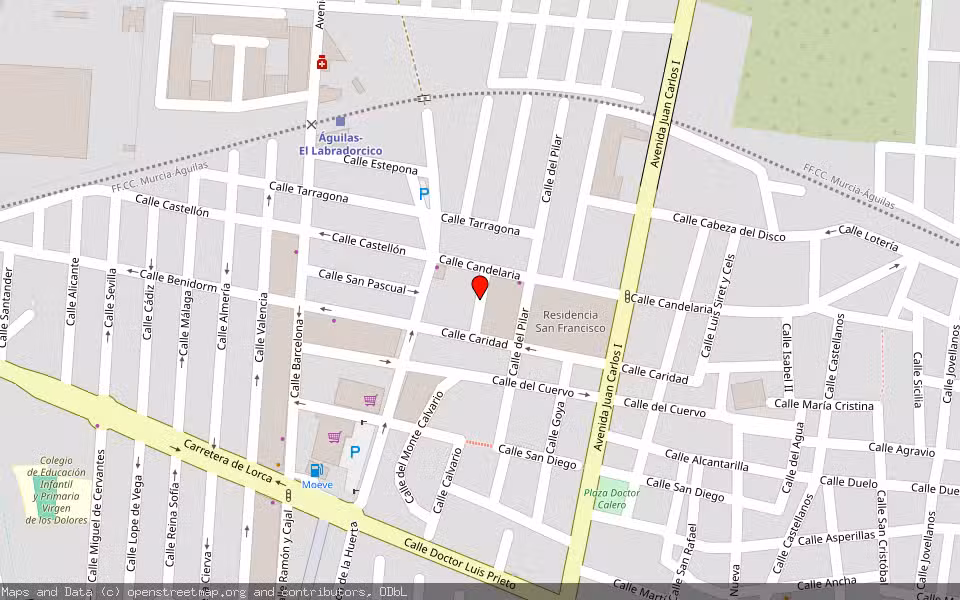 Mapa de Subasta Inmueble (Garaje) en Águilas, Murcia