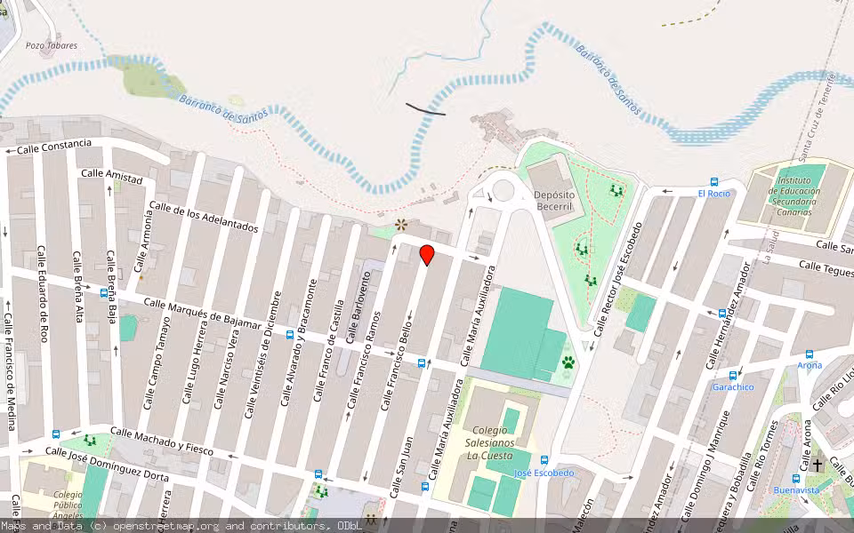 Mapa de Subasta Inmueble (Vivienda) en La Cuesta (la Laguna), Santa Cruz de Tenerife