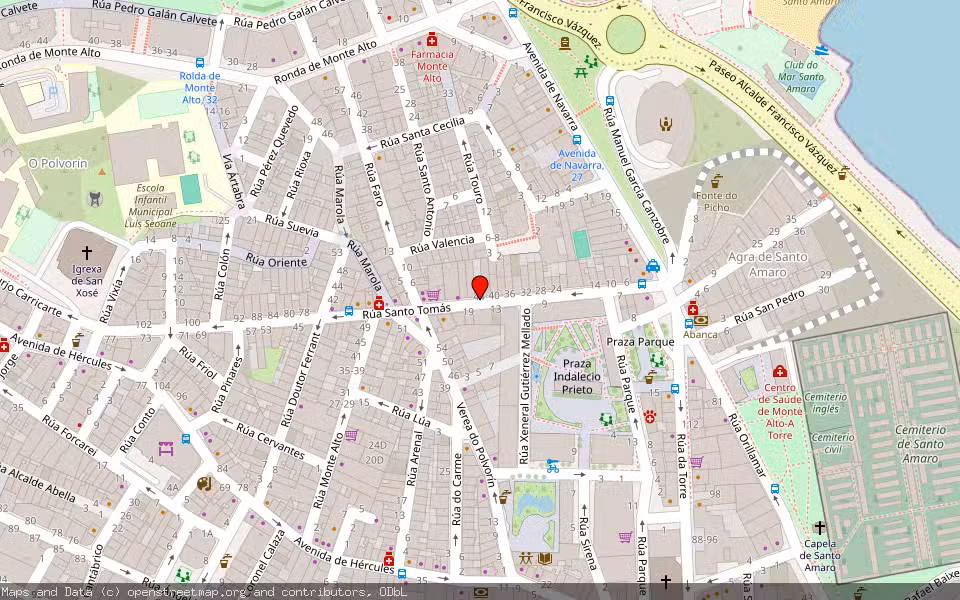 Mapa de Subasta Inmueble (Vivienda) en A Coruña