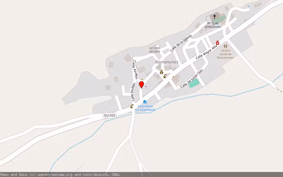 Mapa de Subasta Inmueble (Vivienda) en Romanones, Guadalajara