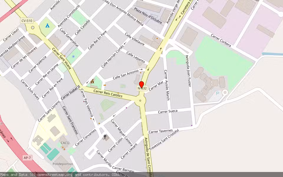 Mapa de Subasta Inmueble (Vivienda) en Favara, Valencia/València