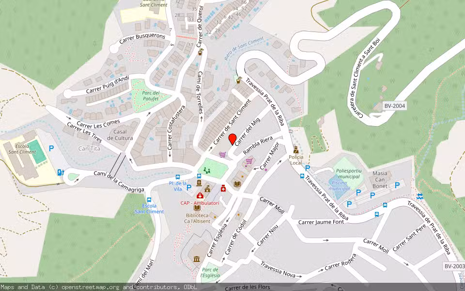Mapa de Subasta Inmueble (Vivienda) en Sant Climent De Llobregat, Barcelona